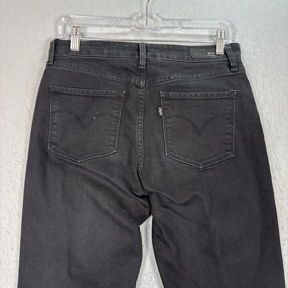 Levis Jeans Womens 8 Black Demi Curve Mid Rise Skinny Denim Stretch